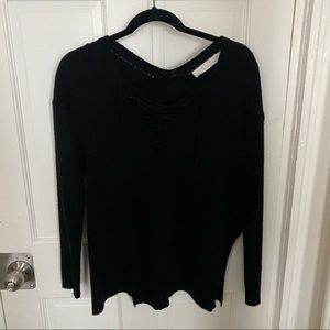 ASTR lace up sweater